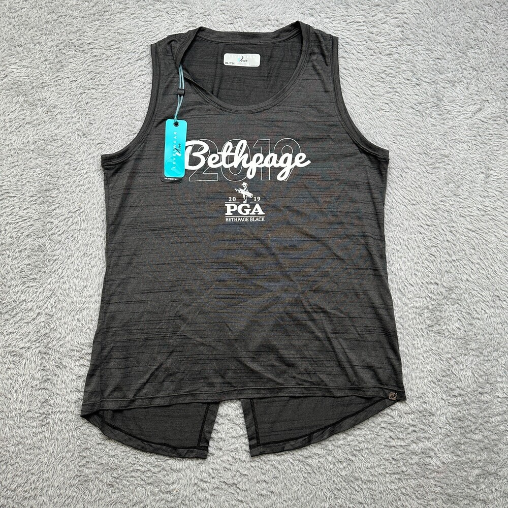 Bethpage PGA Golf Tank Womens XL Gray NWT Summer Sleeveless Shirt Levelwear